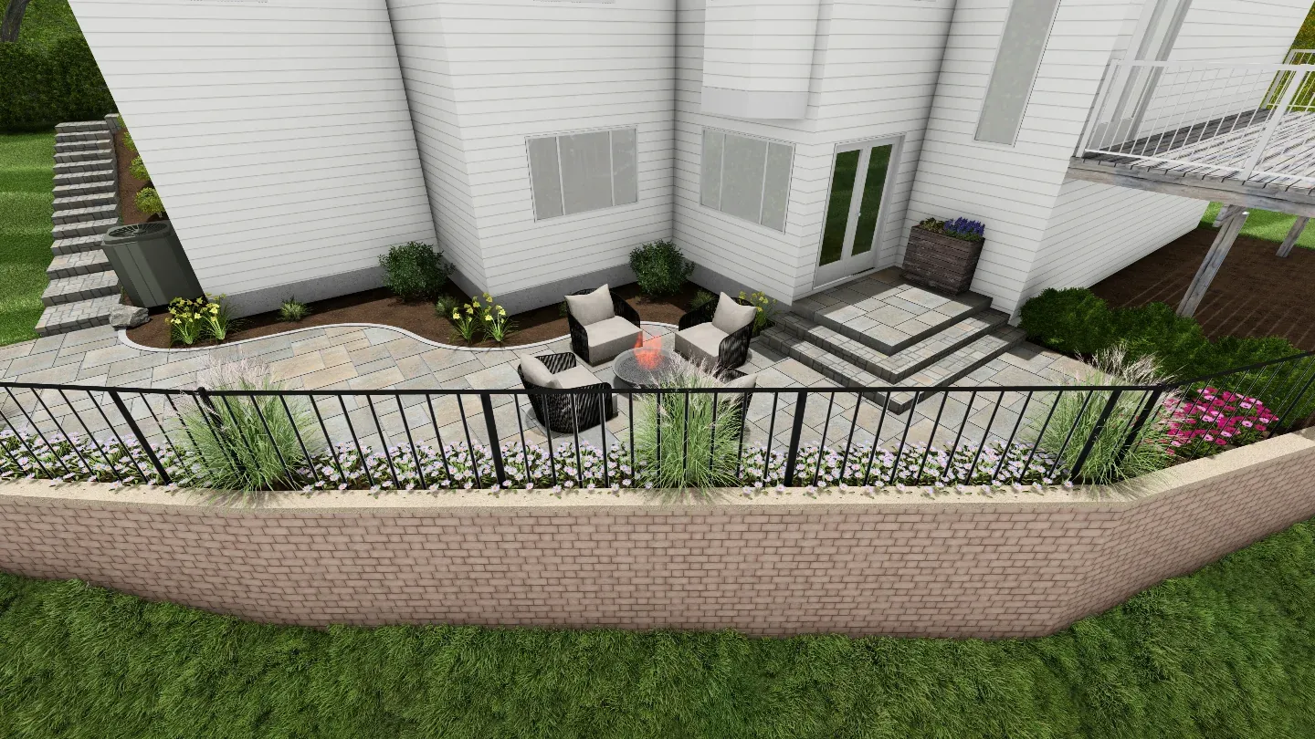 3D landscape design render for a Spokane project