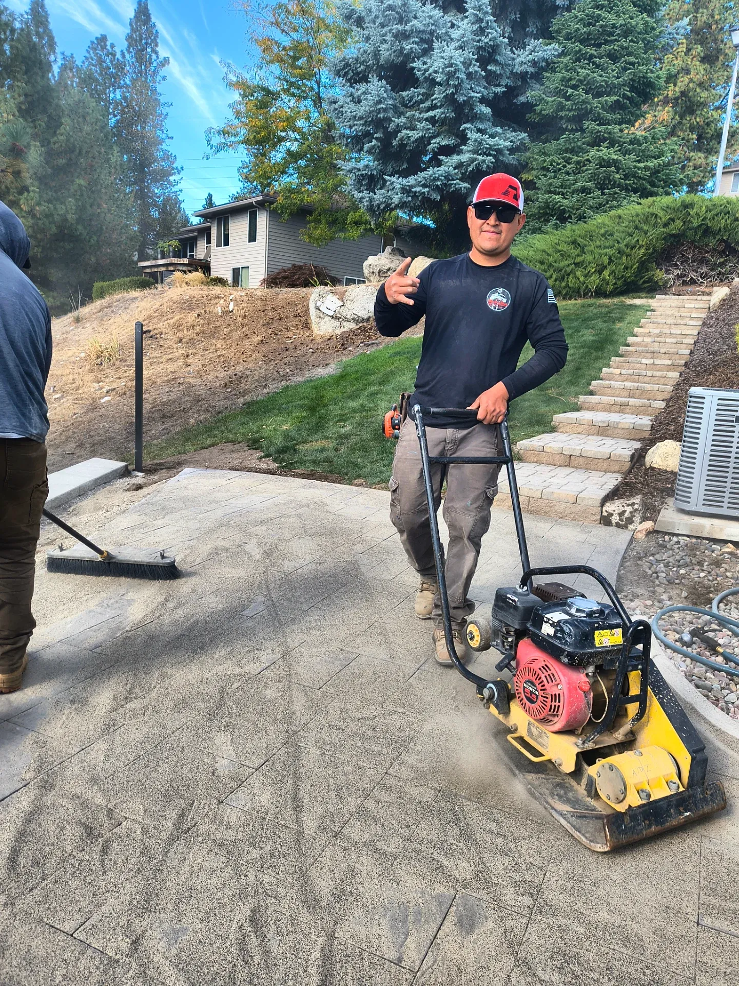 Crew member on site