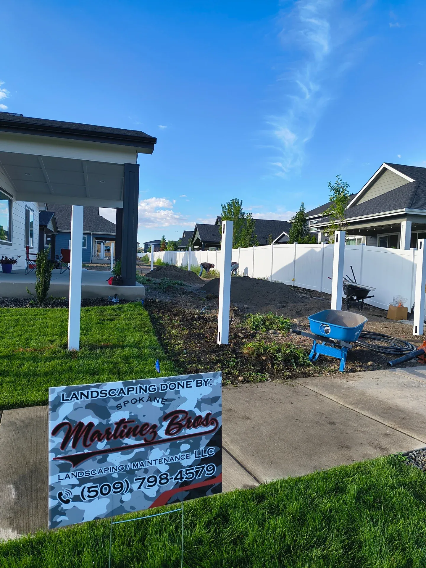 Completed fence line