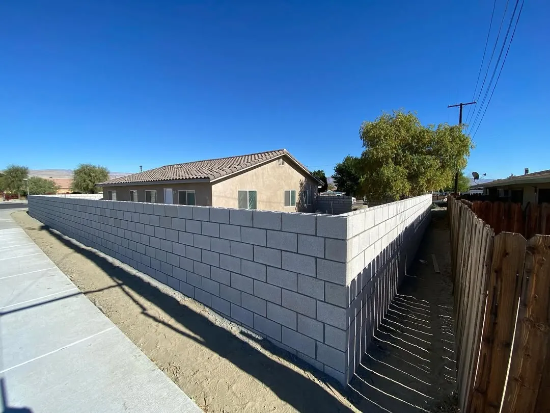 Outdoor fencing project in the Coachella Valley
