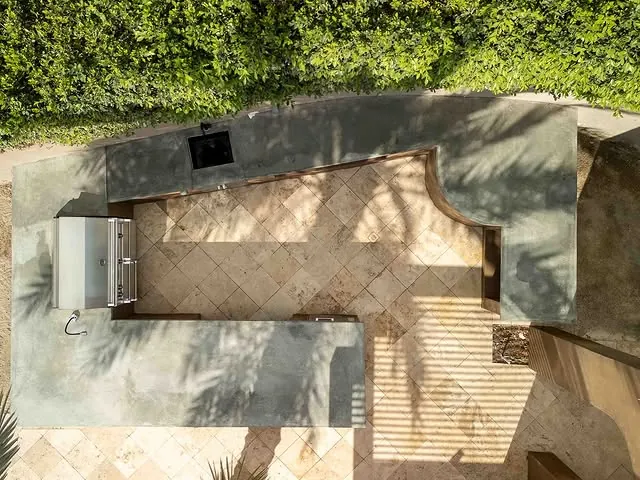 Stamped concrete installation project in the Coachella Valley